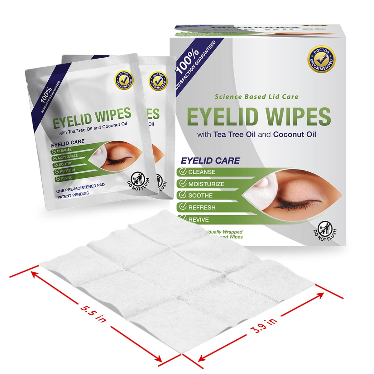 Visual Advantage individually wrapped sachet opened, hygienic single-use convenience shown