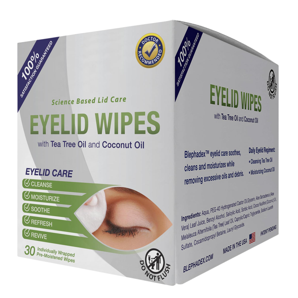 Visual Advantage wipes on bathroom counter near mirror, travel-ready daily hygiene benefit