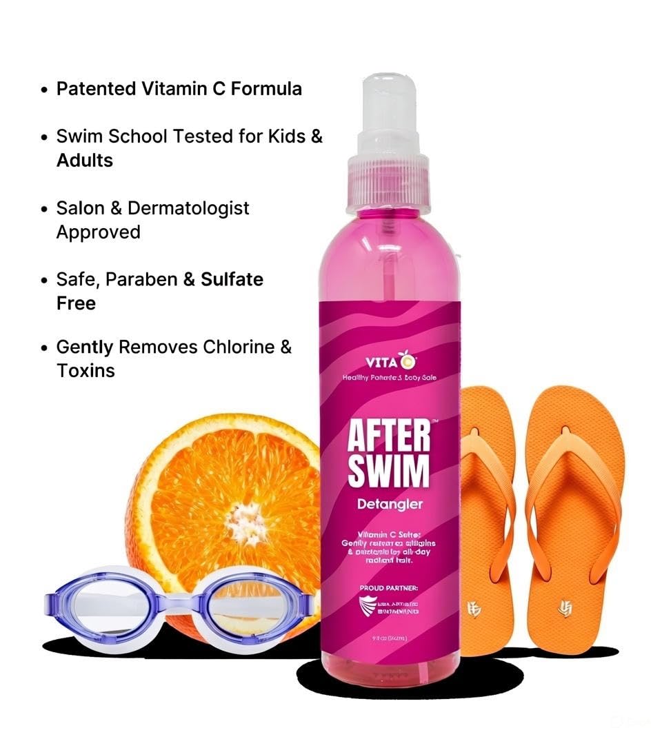 Vita C product on wet hair showing detangling and smoothness