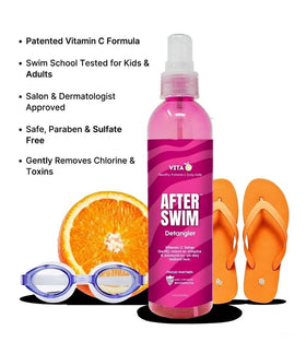 Vita C product on wet hair showing detangling and smoothness