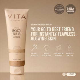VITA LIBERATA application close-up blending product for seamless coverage