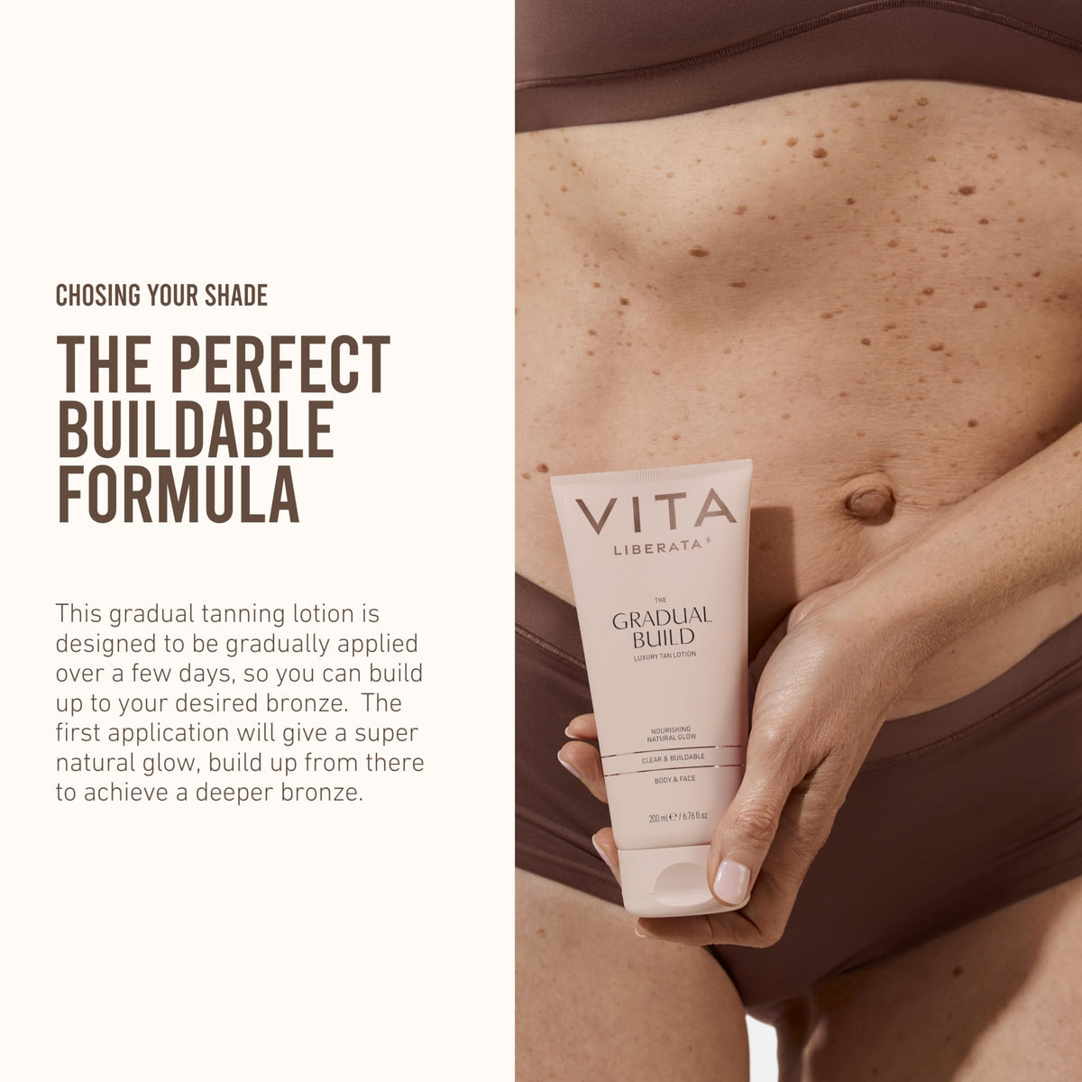 VITA LIBERATA finished hands and feet showing even tan and minimal transfer benefit