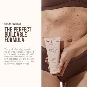 VITA LIBERATA finished hands and feet showing even tan and minimal transfer benefit