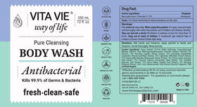 VITA VIE creamy lather texture demonstrating gentle rinseability and softness