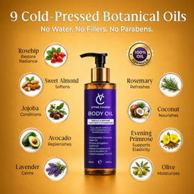 vitae charm applying oil to palms for smooth, non-greasy absorption