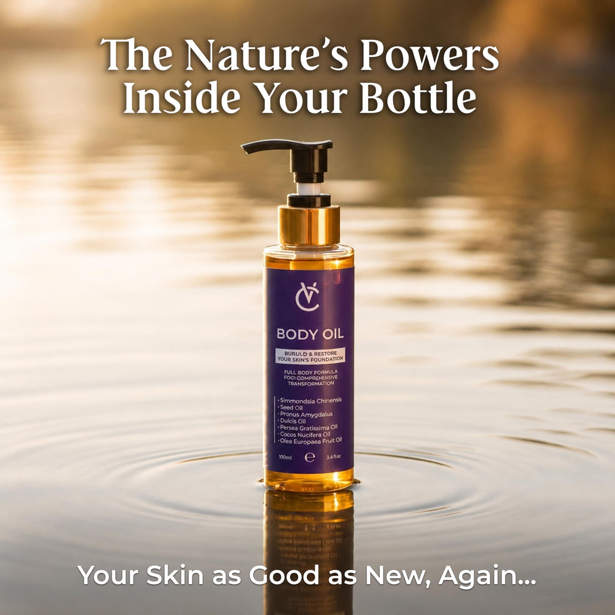 vitae charm label detail focusing on natural, no-paraben formulation