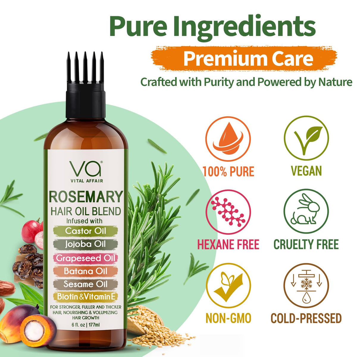 VITAL AFFAIR bottle on bathroom shelf in lifestyle setting for daily routine