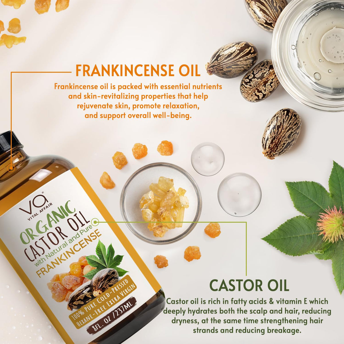 VITAL AFFAIR dropper releasing oil illustrating easy precise application