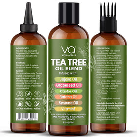 VITAL AFFAIR pipette dispensing oil illustrating easy, precise application to the scalp