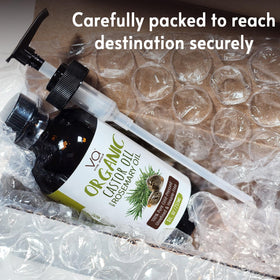VITAL AFFAIR bottle next to ruler for clear size and capacity comparison