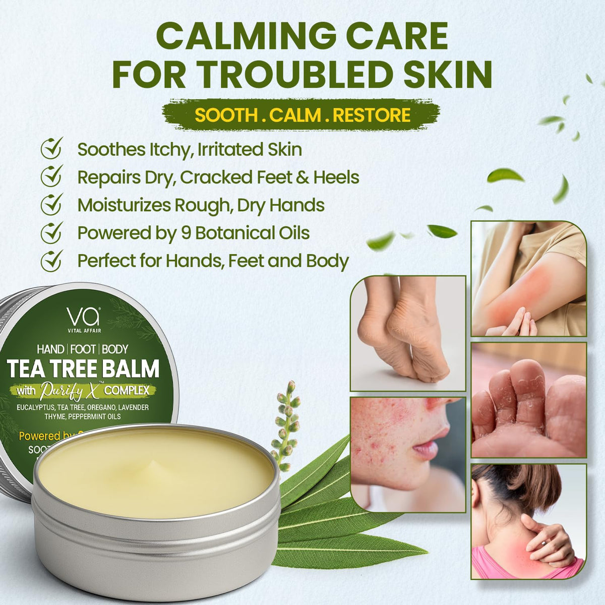 VITAL AFFAIR balm texture close-up showing smooth, non-greasy finish for quick absorption