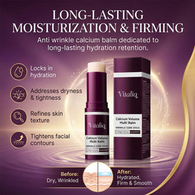 Vitaliq applied under eye showing targeted smoothing and moisture