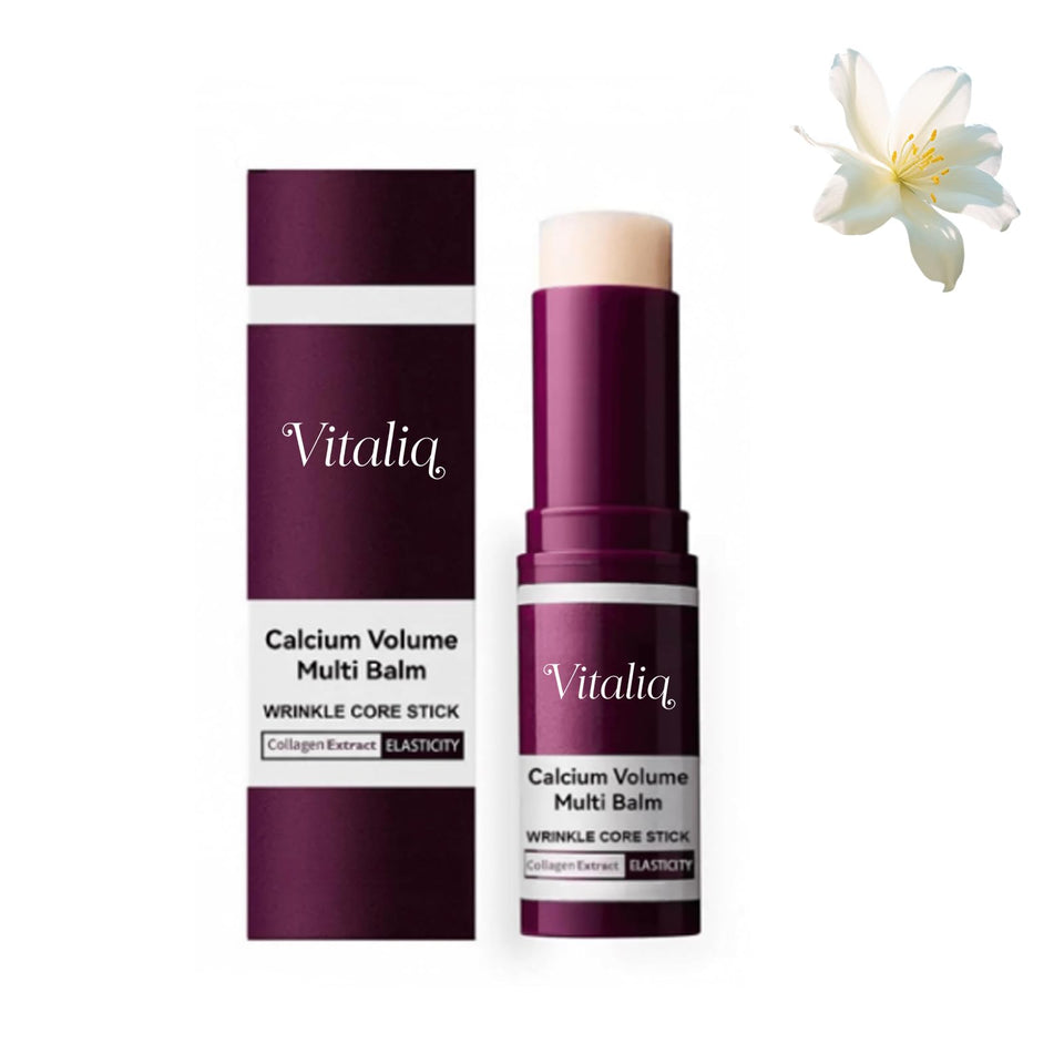 Vitaliq front packaging showing balm stick for convenient hydration
