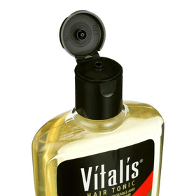 Vitalis being applied on hands before styling, brand ensures smooth combing benefit