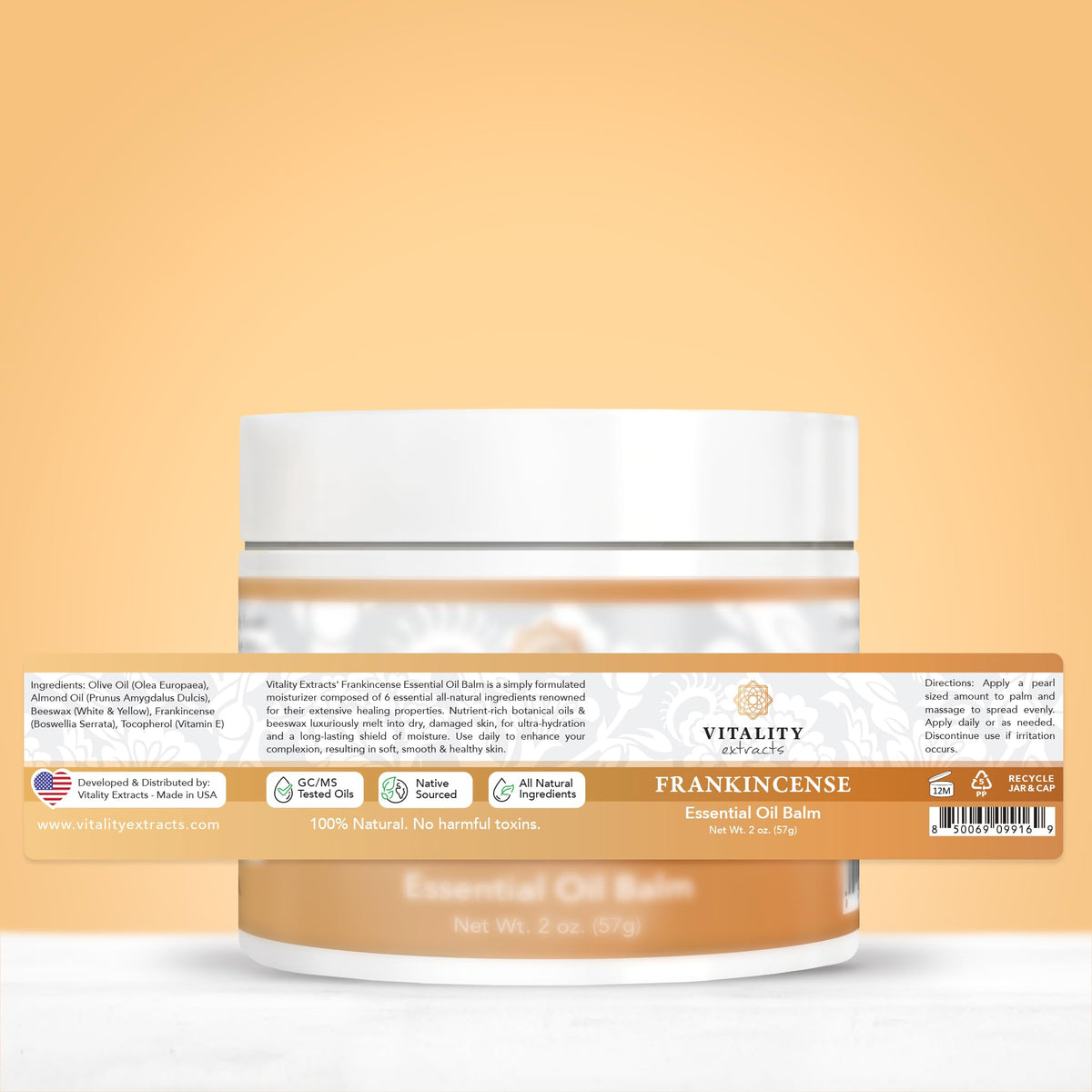 Vitality balm on bedside table suggesting nightly nourishing skin routine