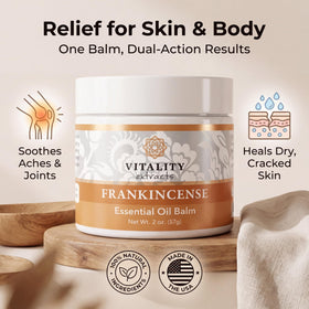 Vitality open tin with smooth balm surface showing dense moisturizing texture