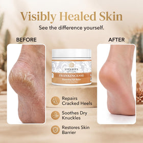 Vitality ingredients display with beeswax and oils highlighting natural formulation