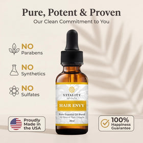 Vitality applying serum to scalp demonstrating targeted massage benefit