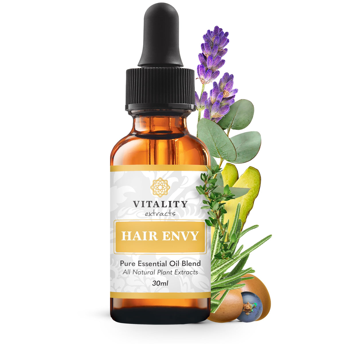 Vitality front packaging showing bottle and label benefits