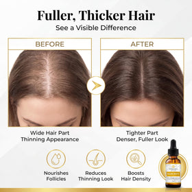 Vitality oil texture on hand illustrating lightweight, non-greasy feel