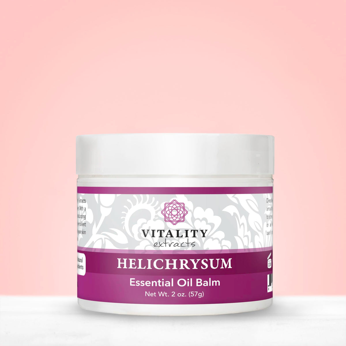 Vitality tin on a bathroom vanity styled lifestyle shot suggesting daily skincare routine use