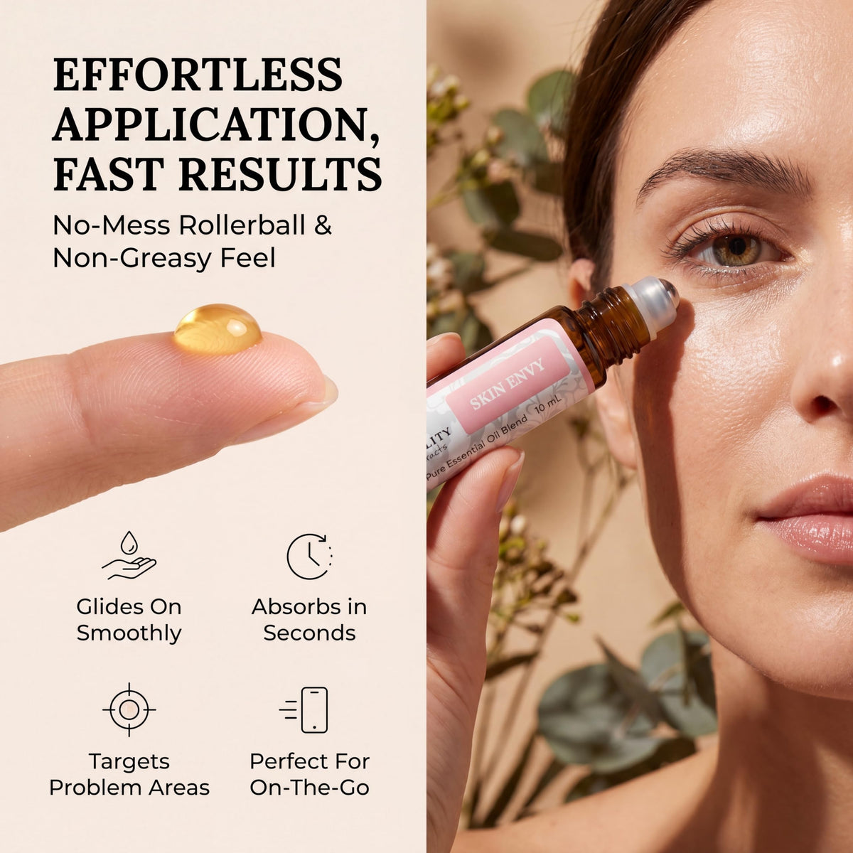 Vitality bottle next to coconut illustrating natural fractionated coconut oil