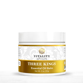 Vitality balm front tin showing compact packaging and travel-friendly benefit