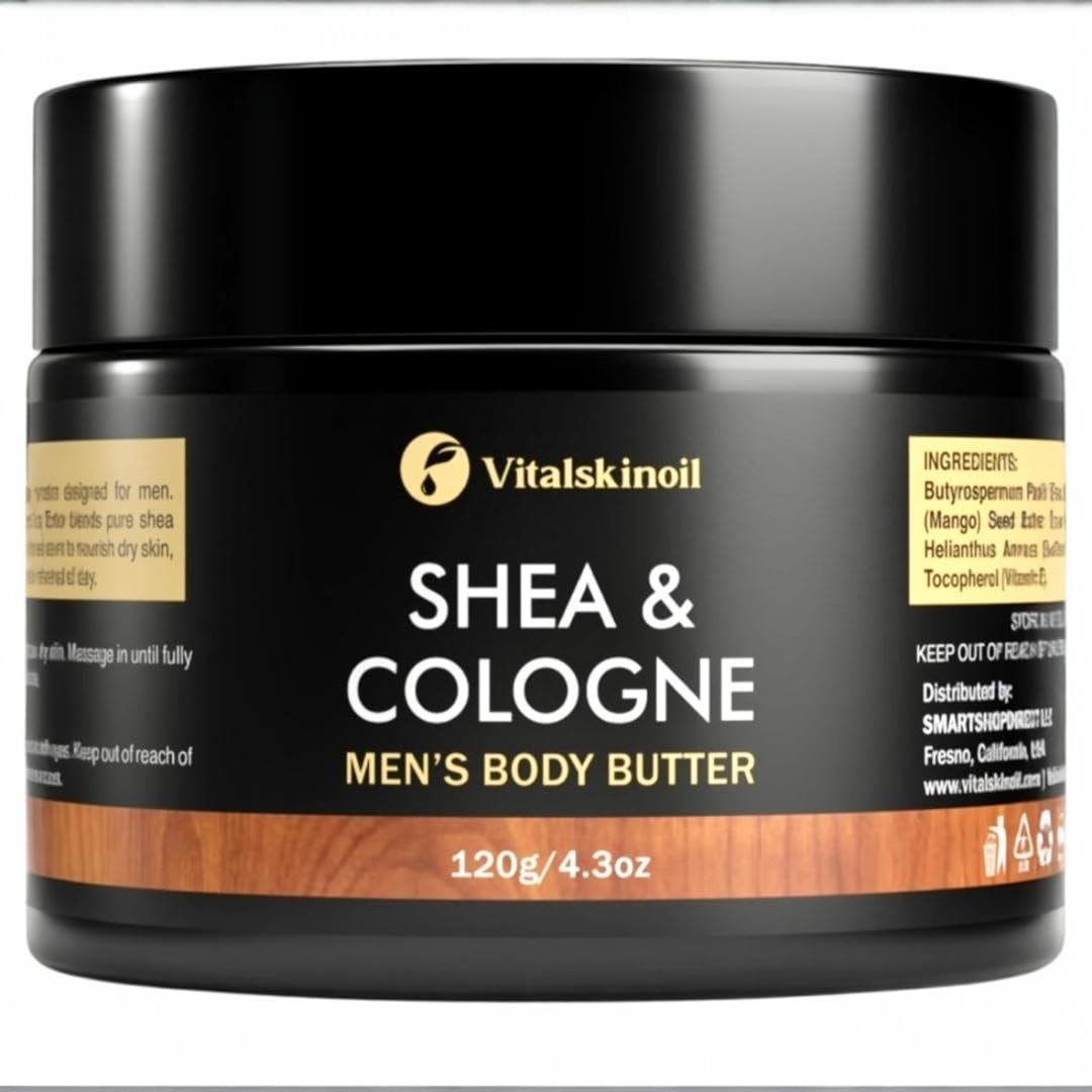 VITALSKINOIL jar front view showing sleek black packaging and 200g size benefit