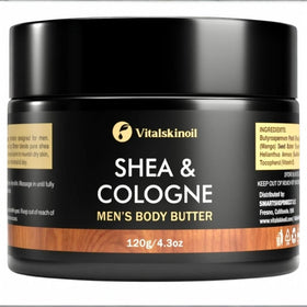 VITALSKINOIL jar front view showing sleek black packaging and 200g size benefit