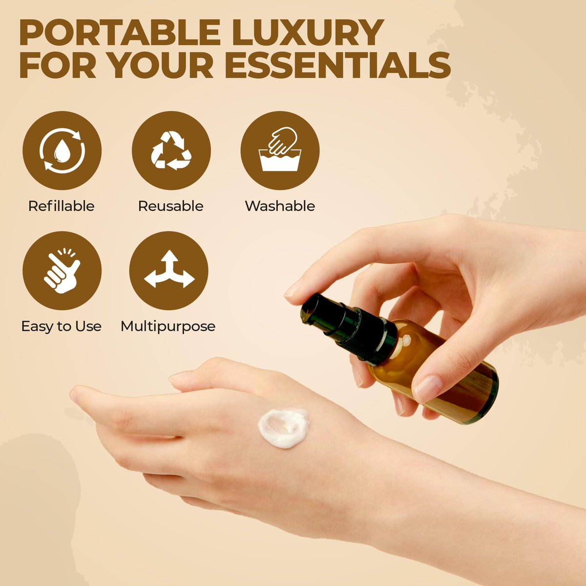 VitalUp bottles inside a toiletry bag ready for travel and secure storage