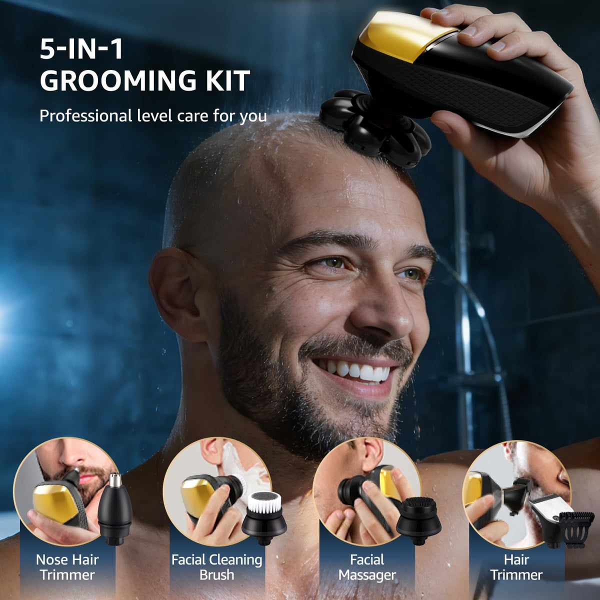 VITALY shaver held in hand to show compact size and easy maneuverability