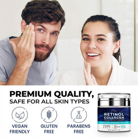 Before and after skin texture with Vitalysin showing visible smoothing benefit
