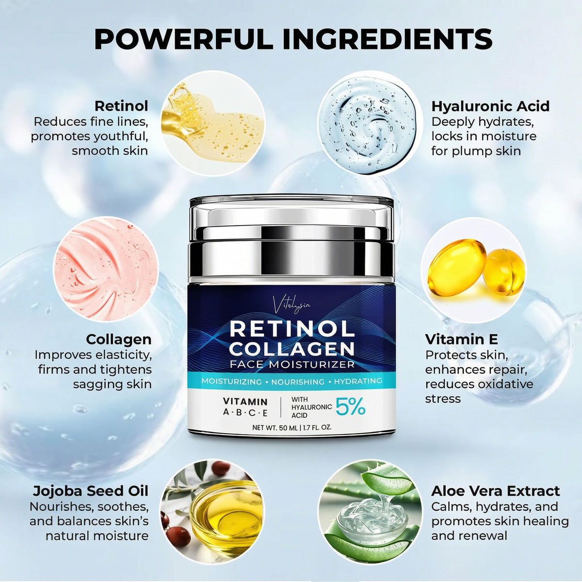 Vitalysin jar open revealing product inside for easy application benefit
