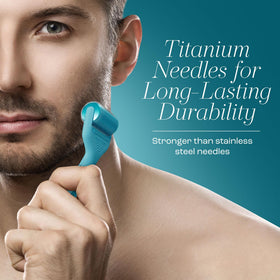 Vitalysse derma roller in use on scalp demonstrating coverage and quick routine benefit