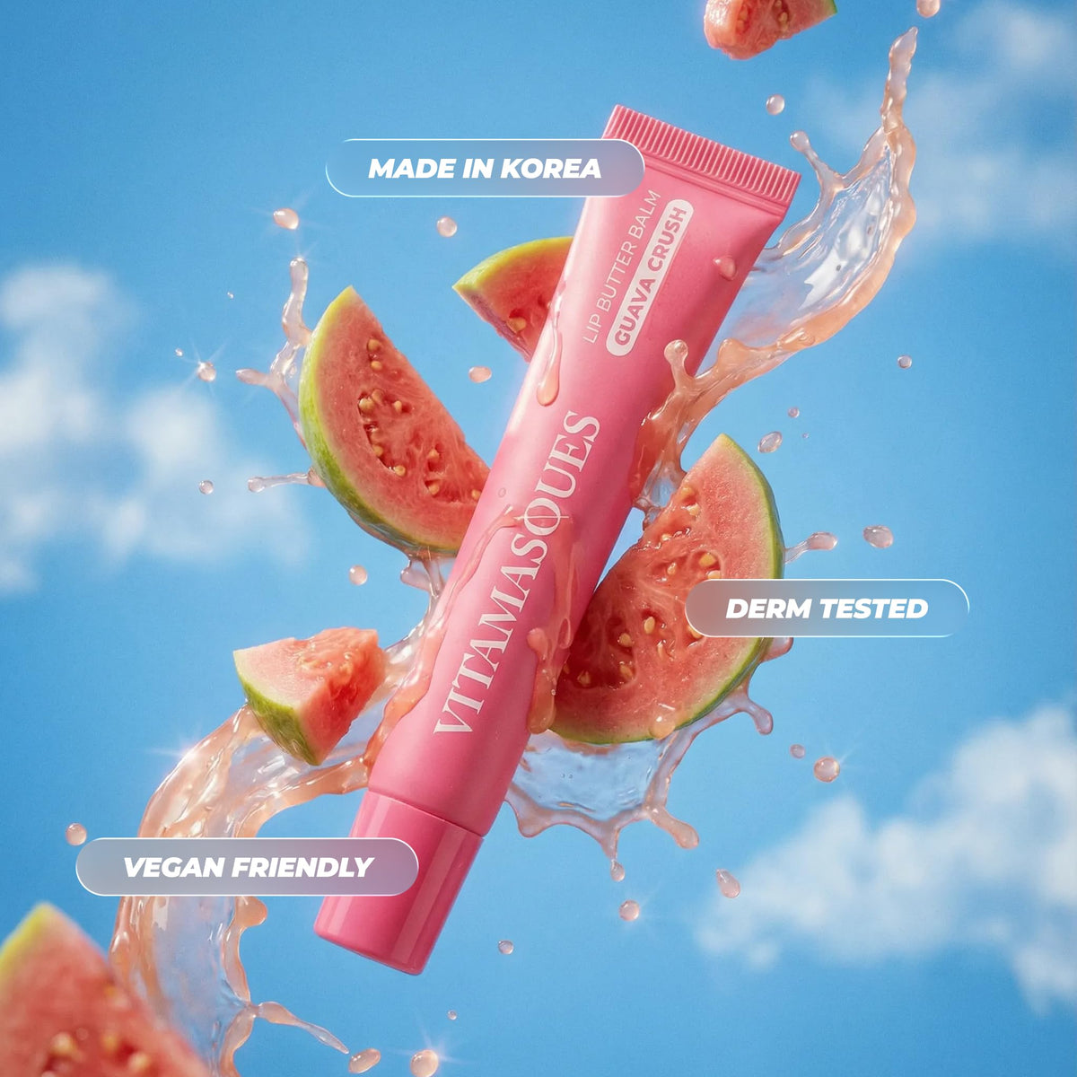 Vitamasques open cap with visible product surface and ingredient promise