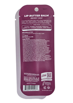 Vitamasques label detail focusing on clean, vegan formula claims