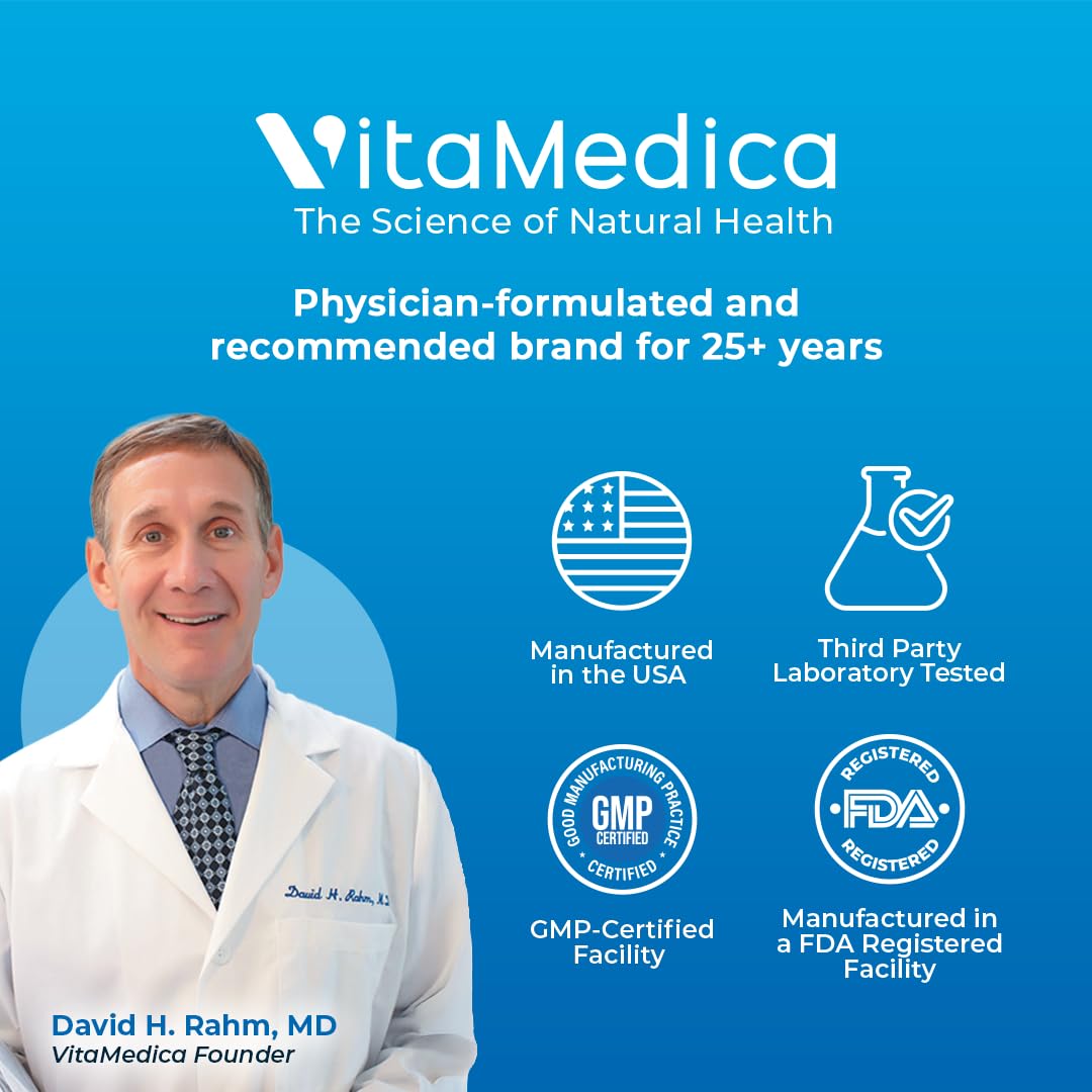 Graphic of VitaMedica active ingredients emphasizing arnica and vitamin K oxide benefit