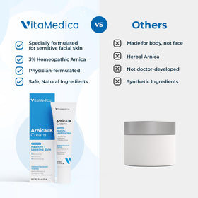 VitaMedica clinical box and tube staged to show physician-formulated credibility benefit