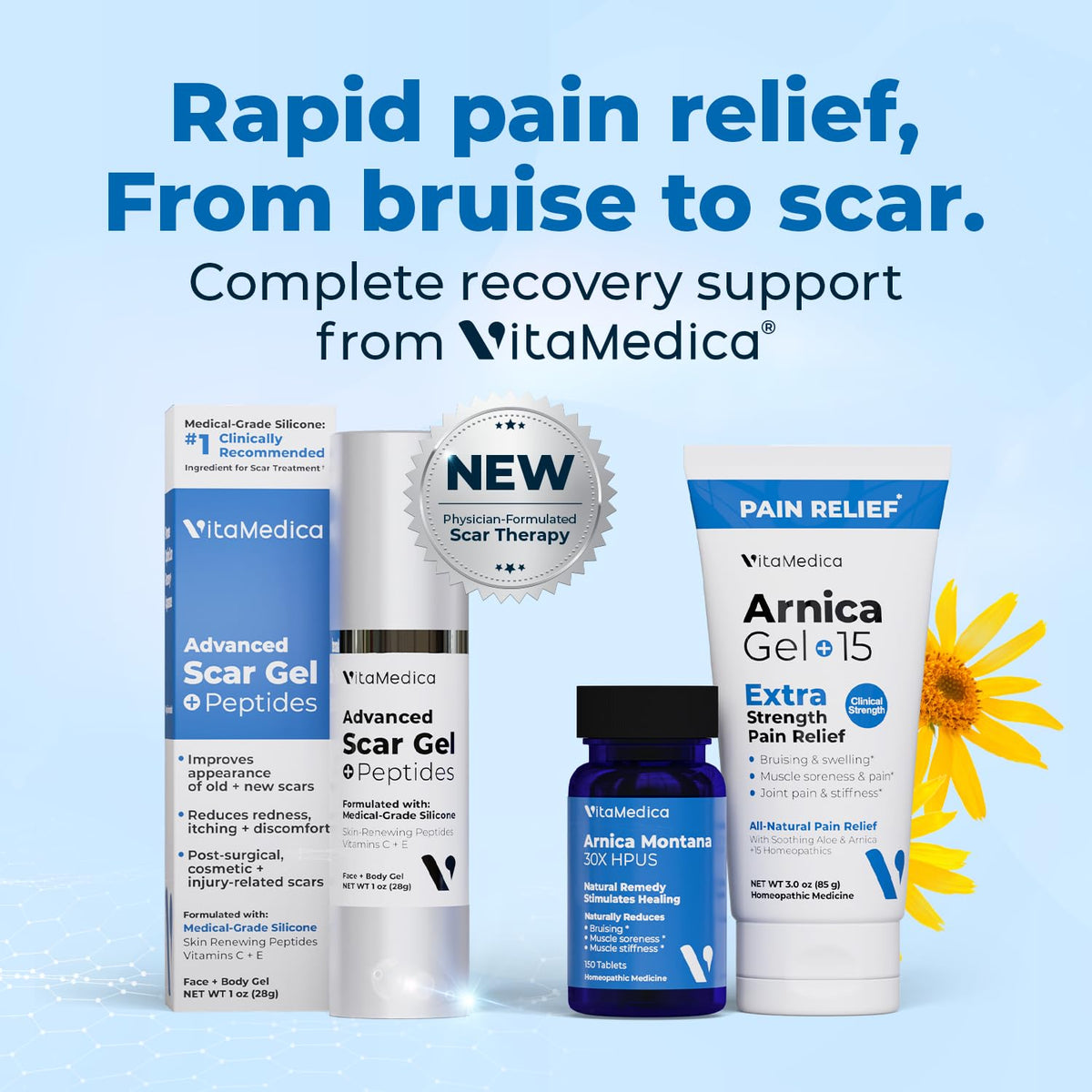 VitaMedica tube held in hand for scale illustrating small concentrated size benefit