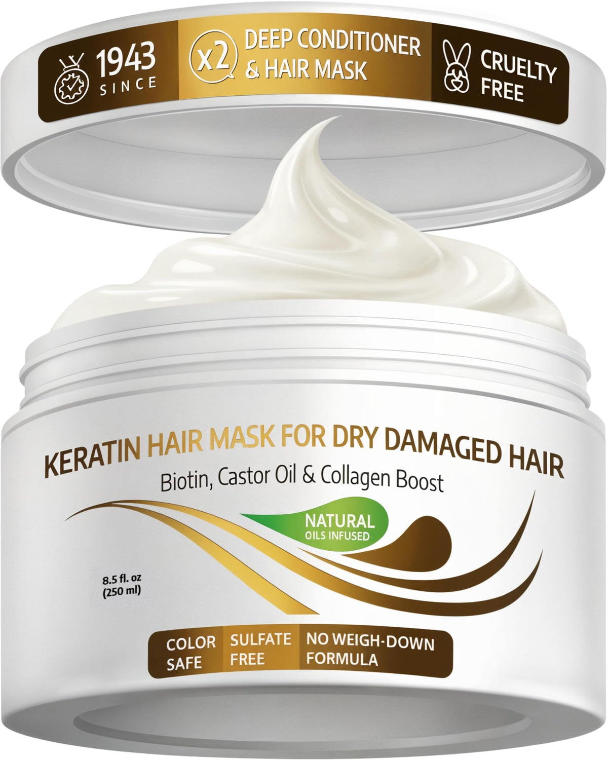 VITAMINS front packaging showing keratin mask and benefits
