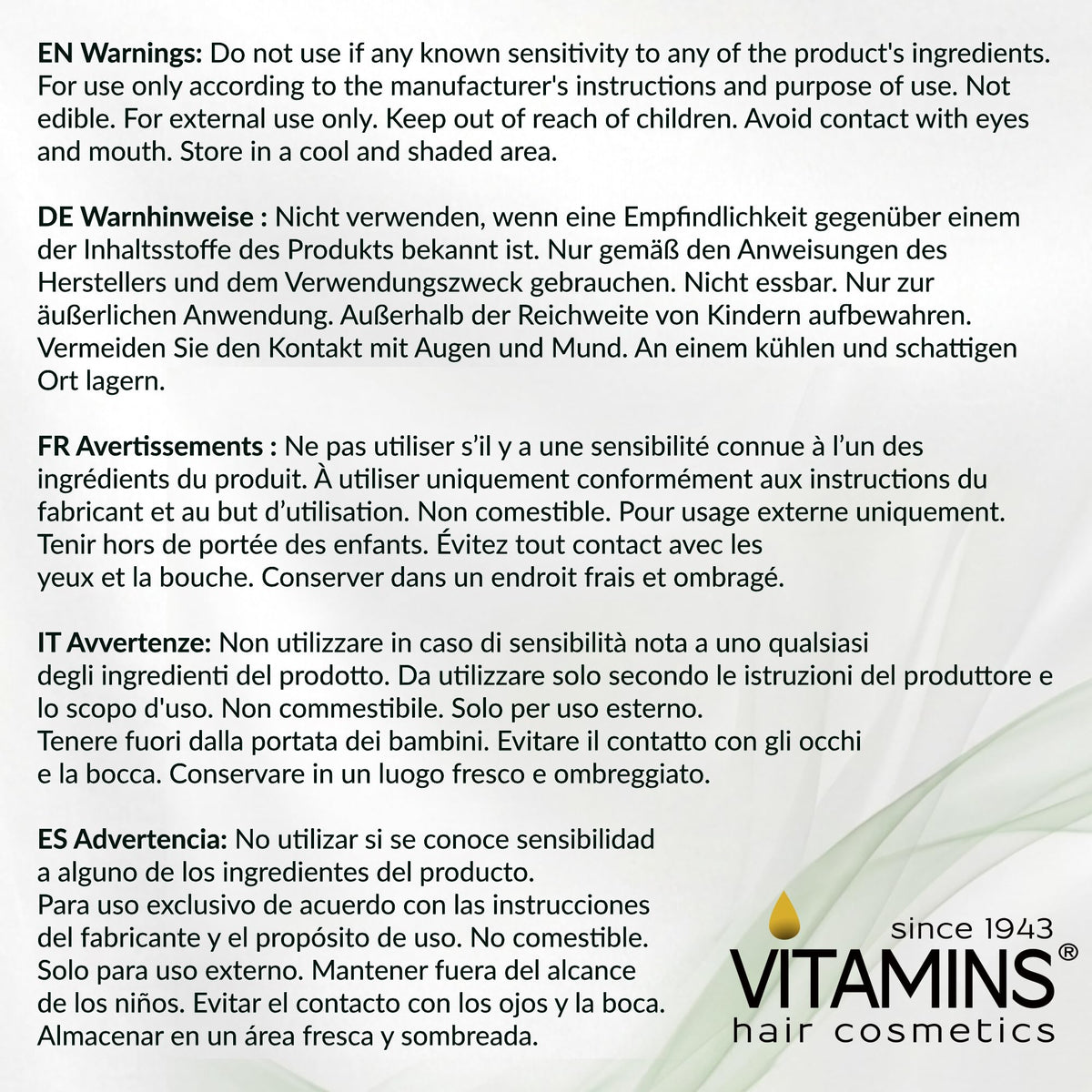 VITAMINS hair cosmetics on bathroom shelf in routine setting for convenience