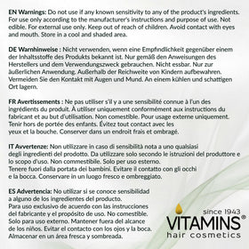 VITAMINS hair cosmetics on bathroom shelf in routine setting for convenience