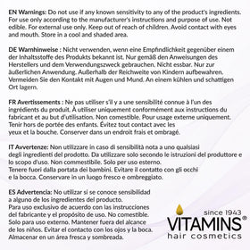VITAMINS jar on bathroom shelf styled for daily routine and visible shelf appeal