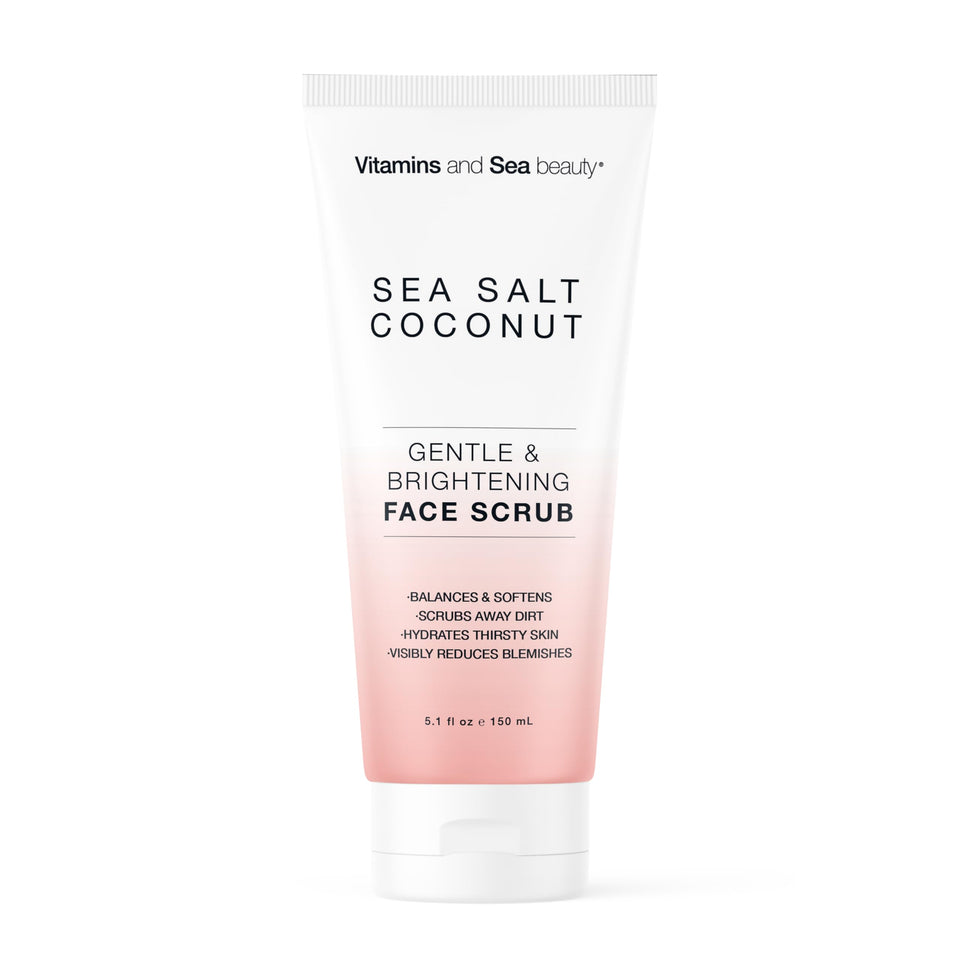 VITAMINS AND SEA BEAUTY front packaging showing 5.1 fl oz bottle and clean design for clear choice