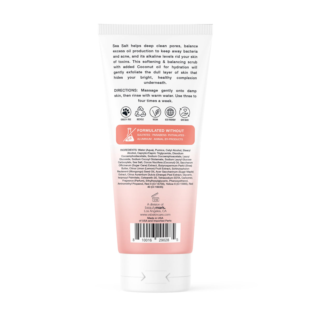 VITAMINS AND SEA BEAUTY separation demo with oil layer and settled scrub to show remixing before use