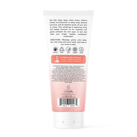 VITAMINS AND SEA BEAUTY separation demo with oil layer and settled scrub to show remixing before use