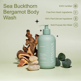 Vitasana close-up foam texture showing gentle lather that hydrates sensitive skin