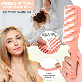VITMOORY fine-tooth comb top view demonstrating precise teeth for smooth styling