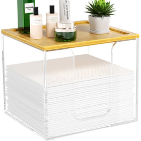 VITVITI front view clear acrylic box showing organized towels and neat storage benefit