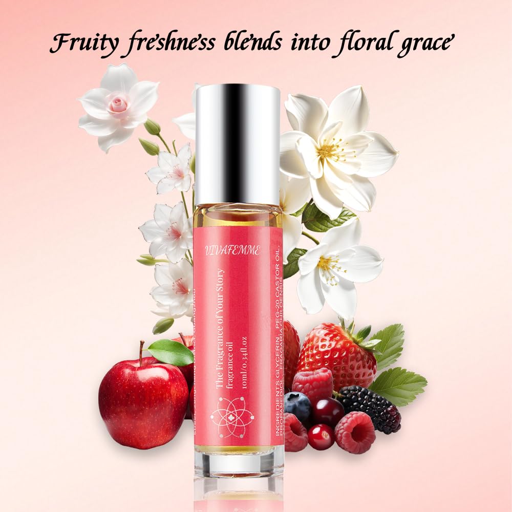 VivaFemme oil texture drop on skin showing concentrated formula for lasting scent